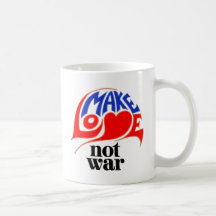 Faites la guerre d'amour pas tasse à café