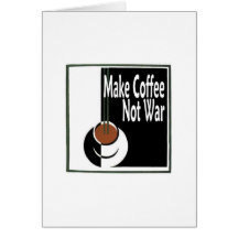 Faites la guerre de café pas cartes de vœux