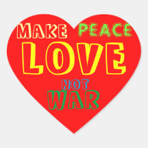 FAITES l'autocollant de coeur de GUERRE d'AMOUR PA
