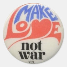 Faites le symbole de paix de guerre d'amour pas autocollants