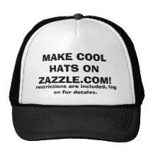 FAITES LES CHAPEAUX FRAIS SUR ZAZZLE.COM ! CASQUETTE DE CAMIONNEUR