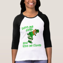 Faites- tournermoi et embrassez-moi trèfle t-shirts