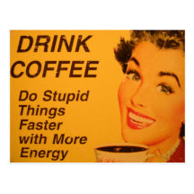 Faites une annonce vintage plus rapide de café de  cartes postales