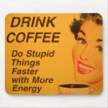 Faites une annonce vintage plus rapide de café de  tapis de souris