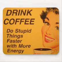 Faites une annonce vintage plus rapide de café de  tapis de souris