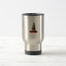 Falaise de Saikei dans le graphique rouge de bonsa Tasse