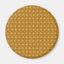 Fall Harvest Leaf Pattern Fridge Magnets