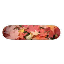 Fall Leaves on The Grass Skate Deck