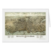 Fall River, carte panoramique de mA - 1877