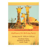 Famille de girafe : Invitation de partie d'anniver