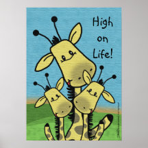 Famille de girafe posters