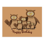 Famille de hibou cartes postales