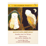 Famille de hibou : Invitations de soirée pyjamas d