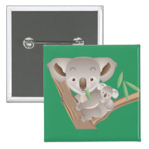 Famille de koala badge