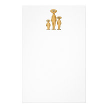 Famille de Meerkat Papier À Lettre Customisé
