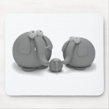 Famille d'éléphant tapis de souris