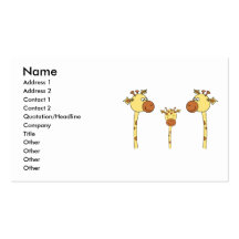 Famille des girafes. Bande dessinée Modèles De Cartes De Visite