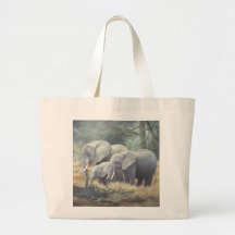 Famille Fourre-tout d'éléphant Sacs En Toile