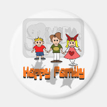 Famille heureuse aimants
