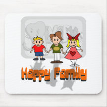 Famille heureuse tapis de souris