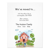 Famille mignonne - carte mobile de faire-part