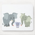 Famille mignonne Mousepad d'éléphant de bande dess tapis de souris
