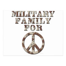 Famille militaire pour la paix carte postale
