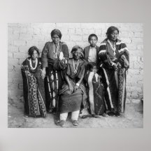 Family du chef de Navajo, 1901 Affiches