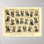 Famous Confederate Commanders of the Civil War Print