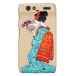 Fan classique japonaise fraîche de kimono de dame  coques droid RAZR