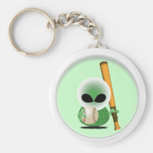 Fan de base-ball porte-clefs