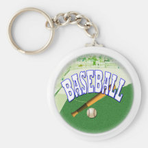 Fan de base-ball porte-clefs