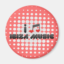 Fan de musique d'Ibiza Magnets Pour Réfrigérateur