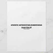 Fanatique calme athée d'Antidisestablishmentarian Prospectus