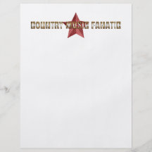 Fanatique de musique country de PIÈCE EN T Prospectus Avec Motif