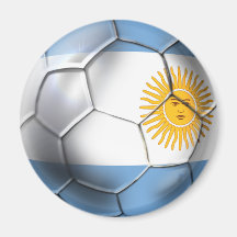 Fans de sports argentines de ballon de football de aimant pour réfrigérateur