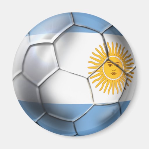 Fans de sports argentines de ballon de football de aimant pour réfrigérateur