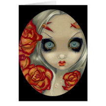 "Fantôme carte de voeux de rose"