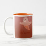 Fantôme heureux orange de Halloween Tasses