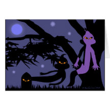 Fantômes et carte de voeux de Halloween de pierre 
