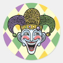 Farceur de mardi gras adhésifs