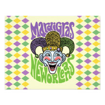 Farceur de mardi gras cartons d'invitation