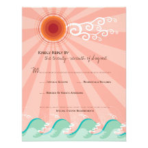 fatfatin carte rose des vagues RSVP de Sun et d'Aq Bristol Personnalisé