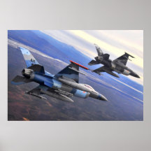 Faucon F-16 de combat Posters