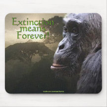 Faune-appui Mousepad de chimpanzé et de forêt trop Tapis De Souris