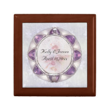 Faveur de mariage d'améthyste boîtes à souvenirs