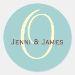 Faveur de mariage du monogramme O et autocollant f