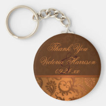 Faveur Keychain d'en cuivre et de Brown mariage da Porte-clé