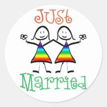 Faveurs lesbiennes de mariage adhésifs