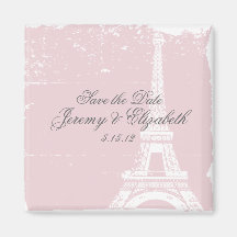 Faveurs roses d'aimant de mariage de Tour Eiffel